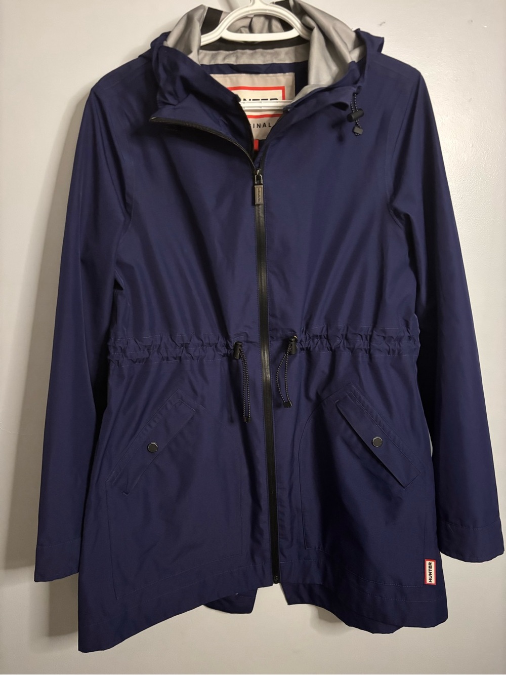 Hunter purple Hooded rain coat